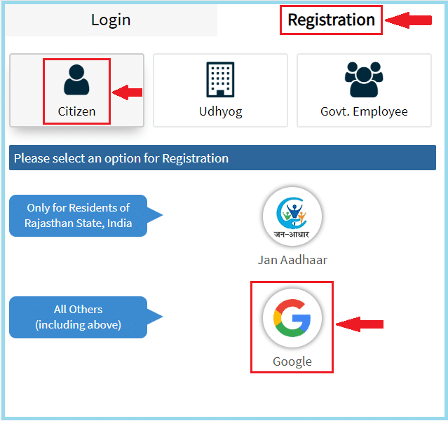 Registration With Google