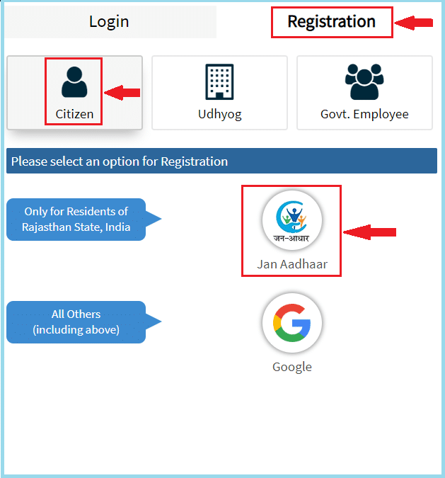 Registration With Jan Aadhaar